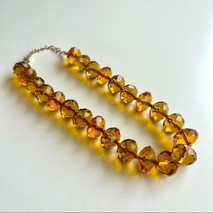 Yellow Crystal Statement Necklace
